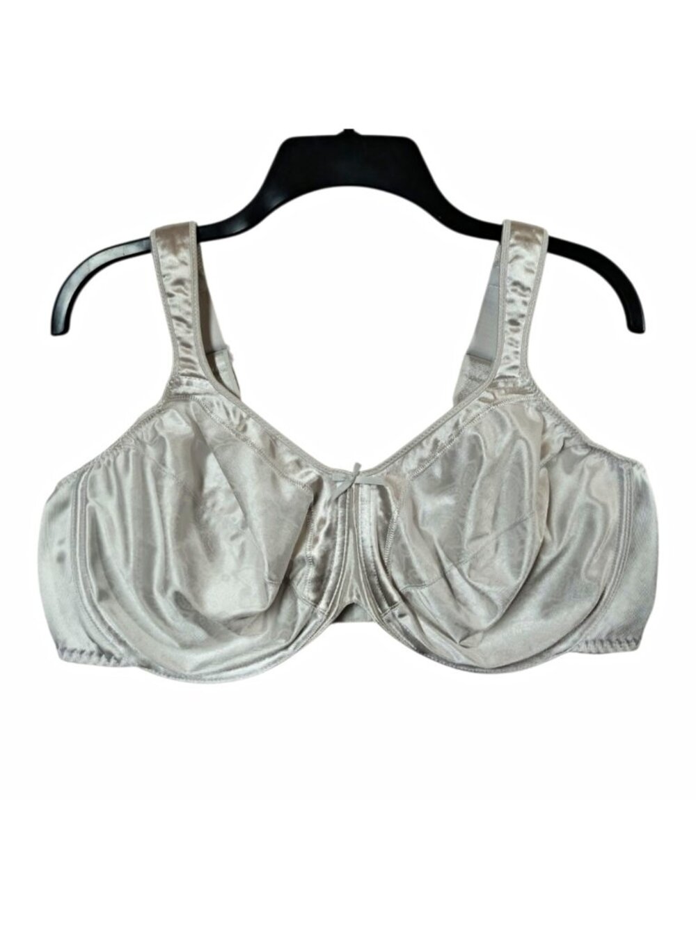 Bali One Smooth U 3562 Satin Underwire Full Coverage Bra White 42D
